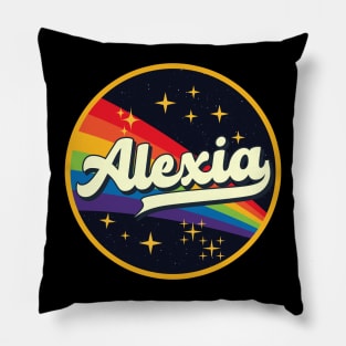 Alexia // Rainbow In Space Vintage Style Pillow