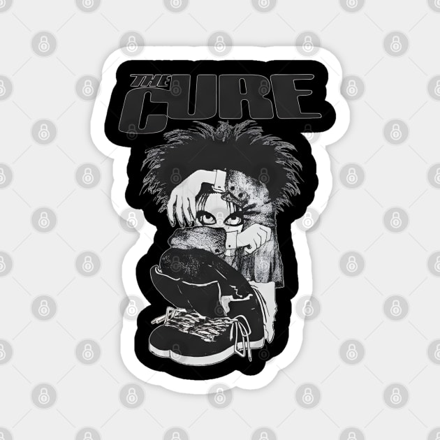 The-Cure-Band-Vintage Magnet by dtr_art