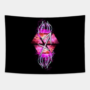 Sagittarius Zodiac - Pink Abstract Tapestry