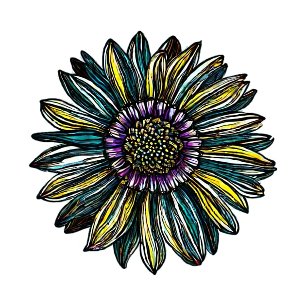 Colored Flower Drawing by PhotoSphere