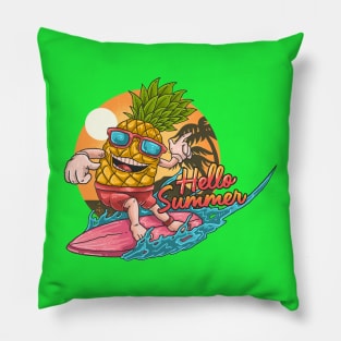 Summer Pineapple Tropical Beach Surfing Pillow