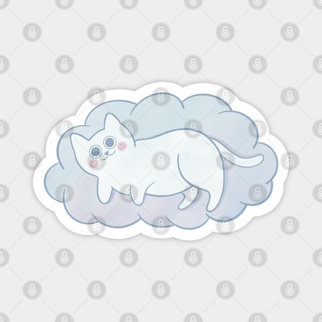 Pastel Cloud Cat Magnet by awesomesaucebysandy