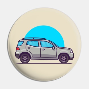 Car Cartoon Illustration Pin