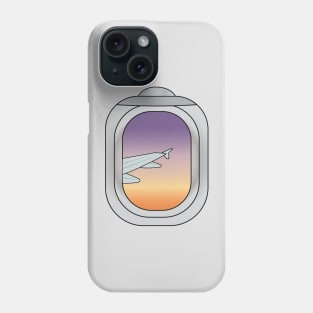 Sunrise / Sunset View from Plane Window Phone Case