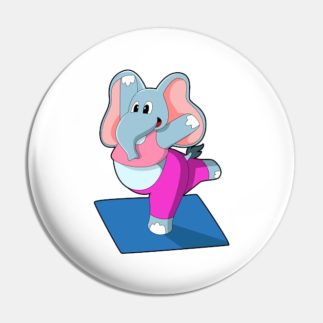 Elephant at Yoga Stretching exercises in Standing Pin by Markus Schnabel