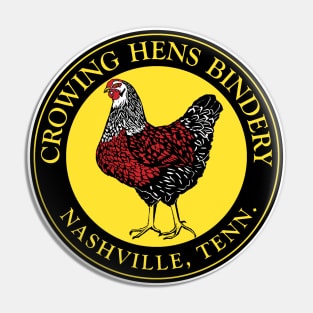 Crowing Hens Bindery Logo Pin