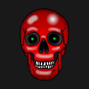 Skull, painful itchy rash red, no background T-Shirt