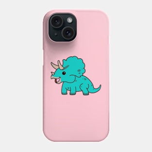 Blue Triceratops Phone Case