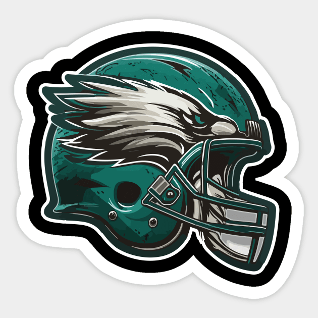 Philadelphia Eagles Design Logo Helmet Art Print