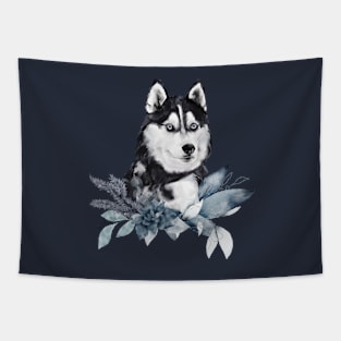 Christmas Animals - Husky Tapestry