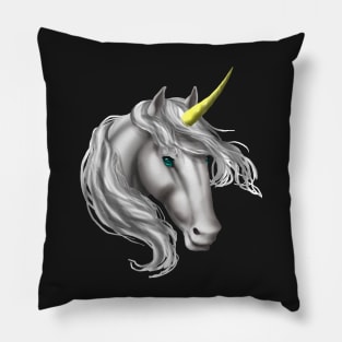 White Unicorn Pillow