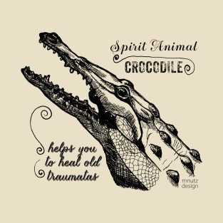 Spirit animal - crocodile - black T-Shirt