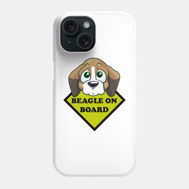 Beagle on board Phone Case by craigbruyn