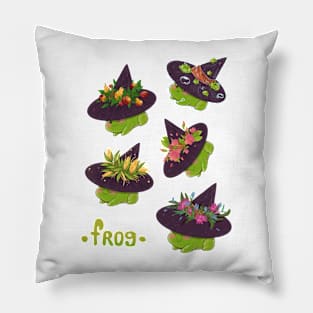 Witchy frog sticker pack Pillow