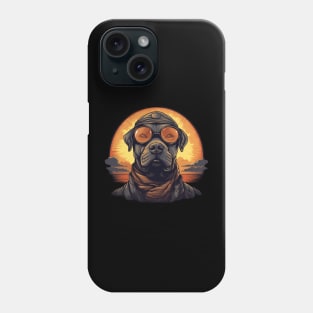 Black Pitbull Dog Funny Pilot Phone Case