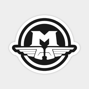 Retro Motobecane logo white print Magnet