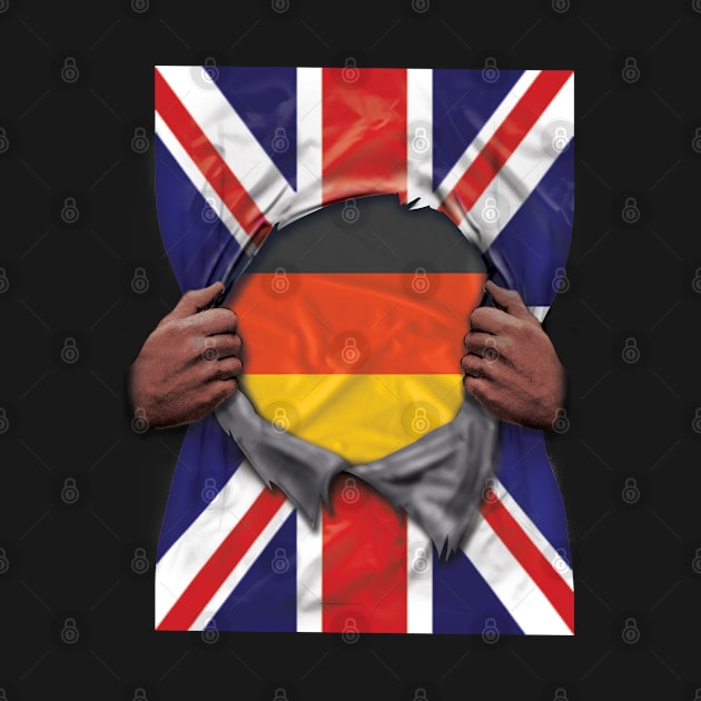 Germany Flag Great Britain Flag Ripped - Gift for German From Germany by Country Flags