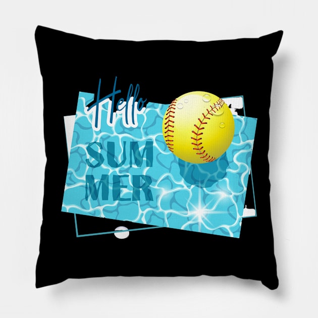 softball  sports Pillow by busines_night