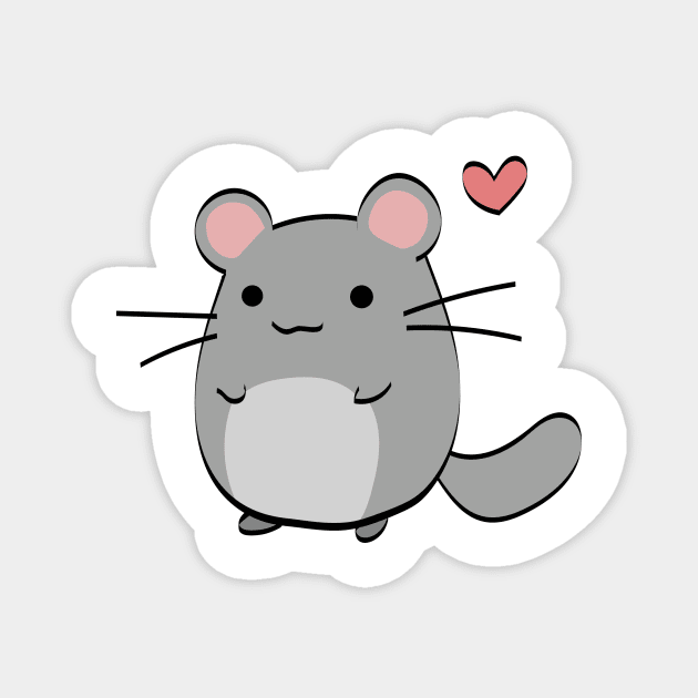 A Little Chinchilla Friend Magnet by sesame doodles