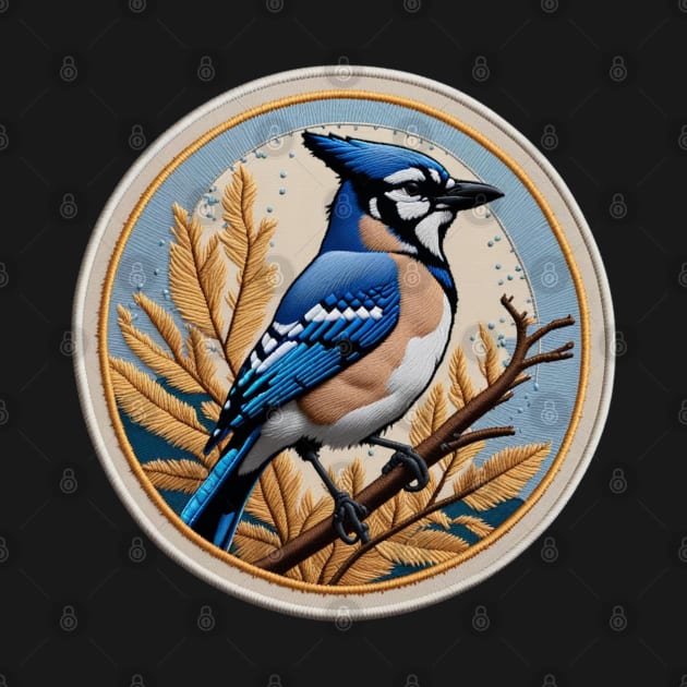 Blue Jay Embroidered Patch by Xie