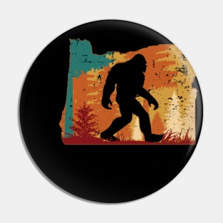 Bigfoot Retro Vintage Sasquatch Oregon Pin