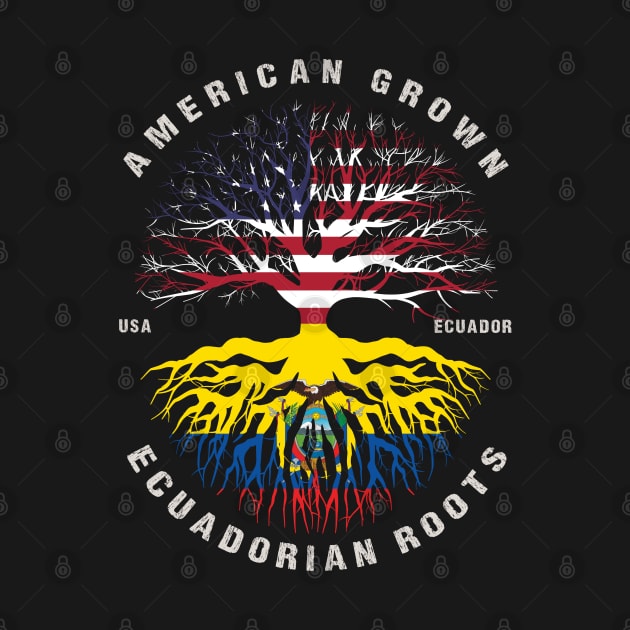 American Grown Ecuadorian Roots Ecuador Flag by heart teeshirt