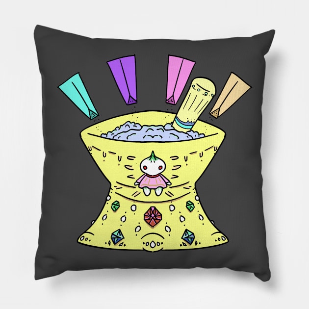 Magical Mixing Mortar Pillow by Adaser