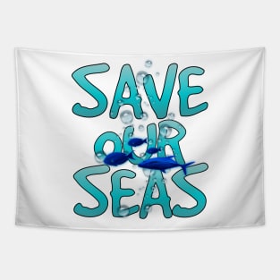 Ocean conservation t-shirt designs Tapestry