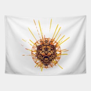 Sun King Lion Tapestry