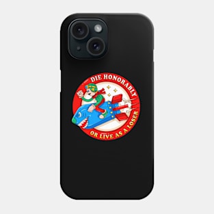 Retro cartoon Pilot launched with a shark-shaped nuclear bomb Phone Case