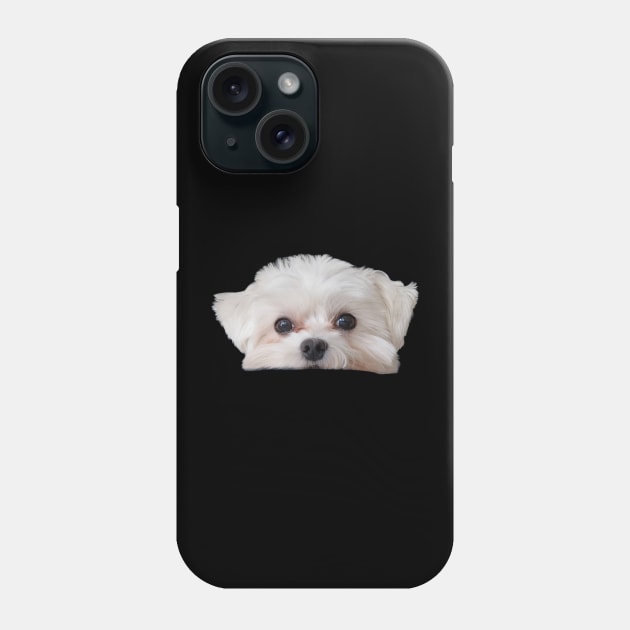 Adorable Maltese T-Shirt Phone Case by jachu23_pl