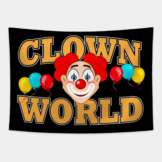 Clown World Tapestry by ChuckDuncanArt