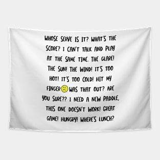 Funny Pickleball Talk and Phrases Tapestry
