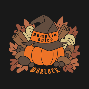 Pumpkin Spice Warlock bold colors T-Shirt