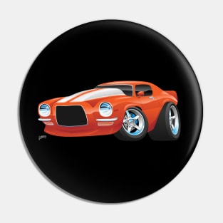 Classic Seventies Muscle Car Cartoon Pin