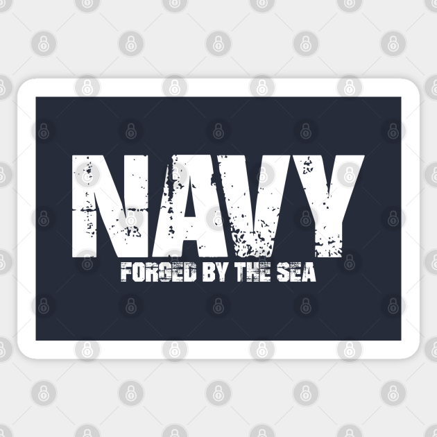 Forged By The Sea Navy Sticker Teepublic