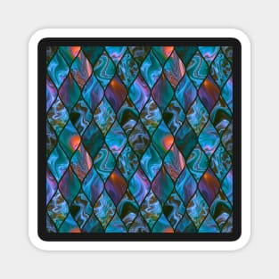 Teal mosaic Magnet