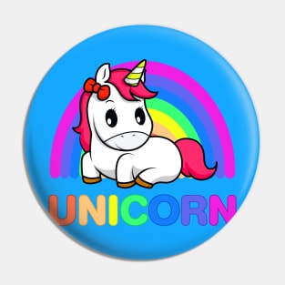 Kawaii Rainbow Unicorn Pin