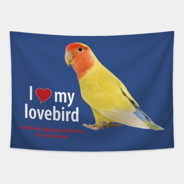 lovebird (2) Tapestry by Just Winging It Designs