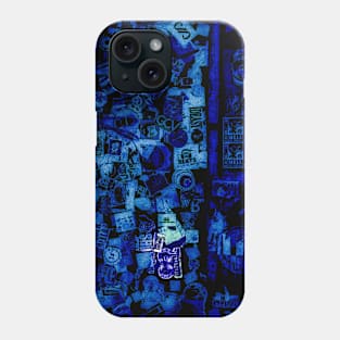 Blue Night Sticker Art NYC Phone Case