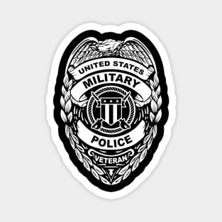 U.S. Military Police Veteran White Badge Magnet