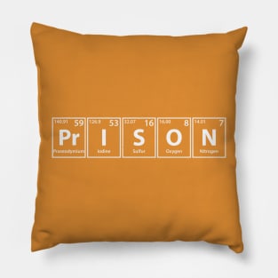 Prison (Pr-I-S-O-N) Periodic Elements Spelling Pillow