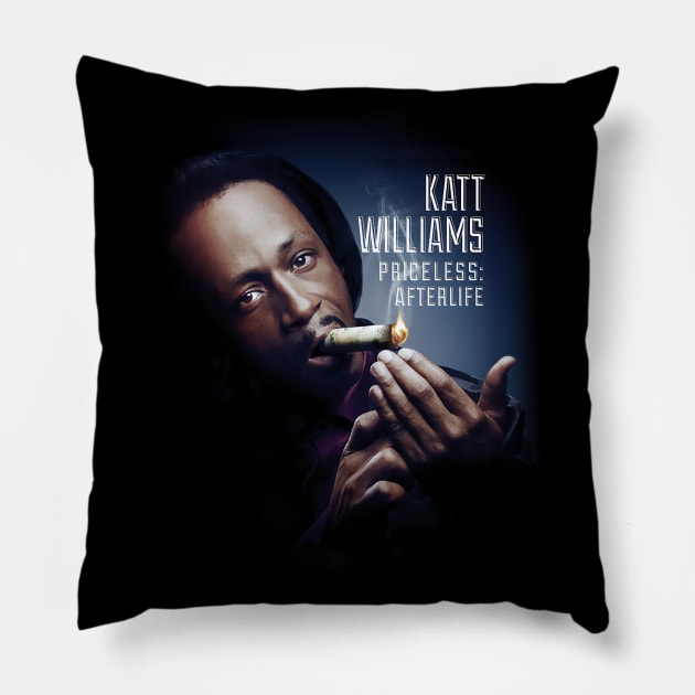 katt williams priceless afterlife Pillow by Virtue in the Wasteland Podcast