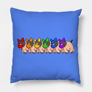 Gay Pup Rainbow Pride Pillow