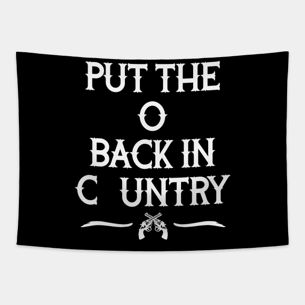 Put the O Back in Country // Outlaw Country Music Tapestry by darklordpug