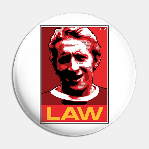 Law - MUFC Pin by David Foy Art