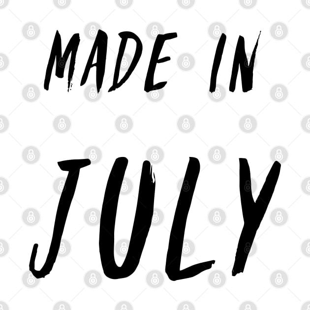 Made in July simple text design by Wolshebnaja