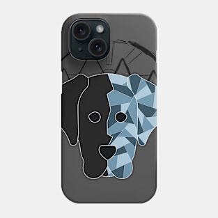 Geometric Black Lab Phone Case