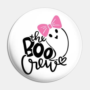 Cute Ghost, Boo Crew, Funny Halloween Pin