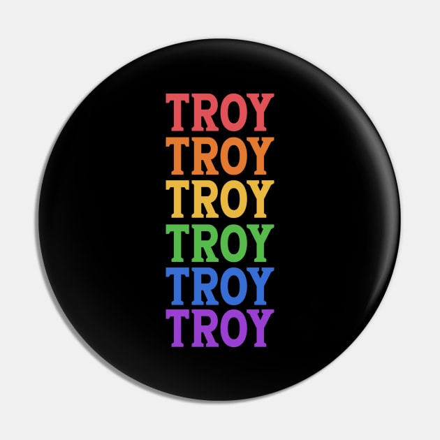 TROY RAINBOW TEXT Pin by OlkiaArt